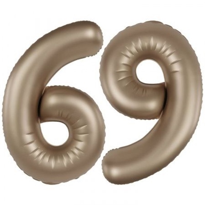 Шар (40''/102 см) Цифра SLIM Золото звездного света №6/9  FM 88048985