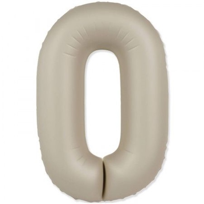 Шар (40''/102 см) Цифра SLIM Крем Латте №0  FM 88048919