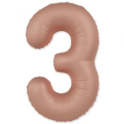 Шар (40''/102 см) Цифра SLIM Винтажная роза №3  FM 88048948