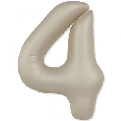 Шар (40''/102 см) Цифра SLIM Крем Латте №4  FM 88048954