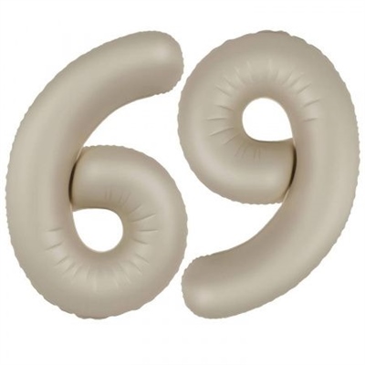 Шар (40''/102 см) Цифра SLIM Крем Латте №6/9  FM 88048956