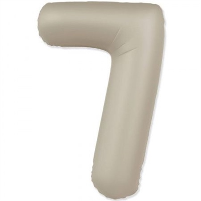 Шар (40''/102 см) Цифра SLIM Крем Латте №7  FM 88048957