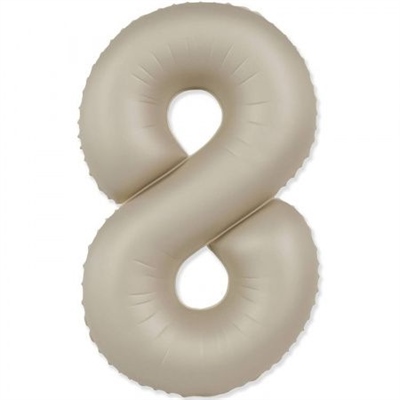 Шар (40''/102 см) Цифра SLIM Крем Латте №8  FM 88048958