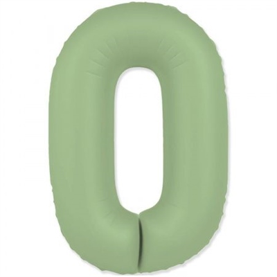 Шар (40''/102 см) Цифра SLIM Мята №0  FM 88048920