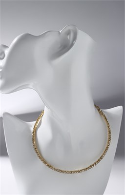 Колье «Лёд», 1 ряд, цвет белый в золоте, 35см  418177 418177