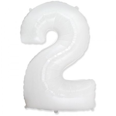 Шар (40''/102 см) Цифра Белый №2 FM 88018168