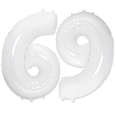 Шар (40''/102 см) Цифра Белый №6/9 FM 88018170