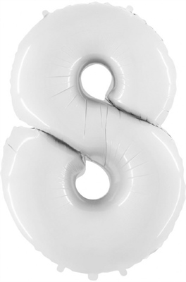 Шар (40''/102 см) Цифра Белый №8 FM 88029641