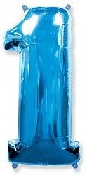 Шар (40''/102 см) Цифра Синий №1 FM 2129202