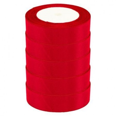 А Лента атласная 2,5см*25Y, 26 Красная  т.м 5/300 4886606