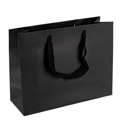 Пакет Крафт подарочный Премиум Горизонтальный Черный 25,4*20*9,5см  т.м.624 88043350