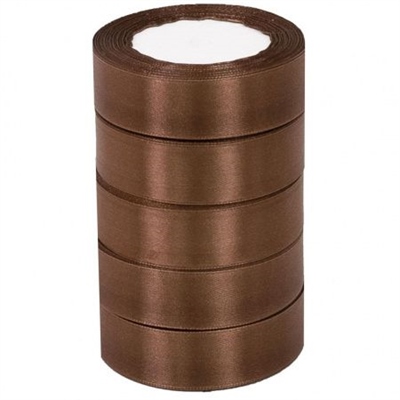А Лента атласная 2,5см*25Y, 30 Шоколад  т.м 5/300 88029710
