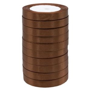 Лента атласная 1,2см*25Y, 30 Шоколад  т.м 10/500 88043985