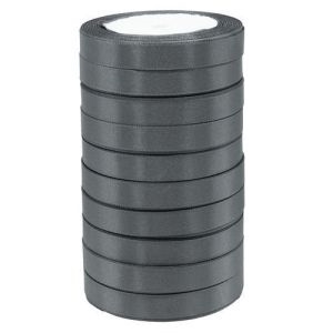 Лента атласная 1,2см*25Y, 180 Серая  т.м 10/500 88043977