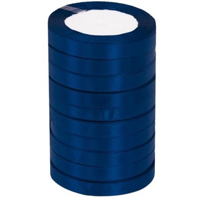 Лента атласная 1,2см*25Y, 38 Темно-синяя т.м 10/500 88017662