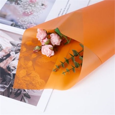 Пленка матовая однотонная 58*58см Апельсин 36 20 листов  т.м.60 88017993