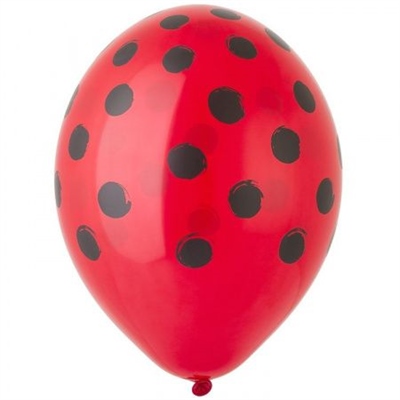 Шар (14"/36 см) Шелкография Пастель Горошек арт Чёрный 25 шт BELBAL 87995955