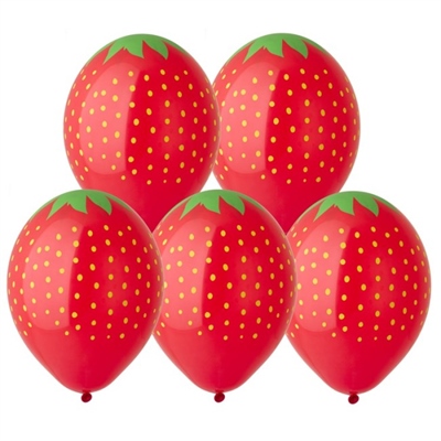 Шар (14"/36 см) Шелкография Пастель Клубника 25шт BELBAL 88030154