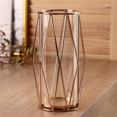 Ваза-флорариум "Ангстрем" фигурная, 10х21 см, золото 4555572 4555572