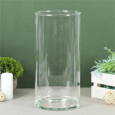 Ваза "Ротонда-1"  29,5х13,5см,  3,4л  прозрачная 758613 758613