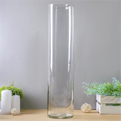 Ваза "Иберетта-1"  50х12см,  4,65л  прозрачная 782131 782131
