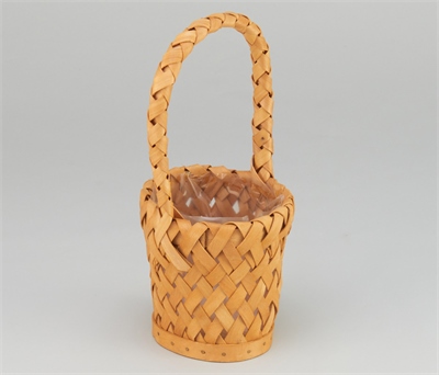 Корзина плетеная (секвойя), 11x9x10/26 B/10,5x8,5 см, 1 шт., натуральный 88049929