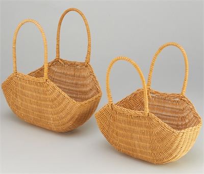 Набор корзин плетеных (ротанг), 31x14,5x10/17/30 см, 29x11,5x10/17/30 см, 2 шт., натуральный 88049906