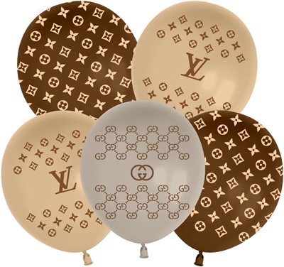 Шар (12''/30 см) Вспоминая LV, Ассорти, пастель, 5 ст, 25 шт. 88049454