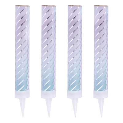 Тортовая свеча "Макаронс" с серебряной печатью 10 см, 30 сек. / 4 шт. / 88049521