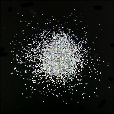 Глиттер "Блестки" лазерный серебряный 1 мм / 100 г / 88049579