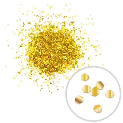 Глиттер "Блестки" лазерный золотой 1 мм / 100 г / 88049747