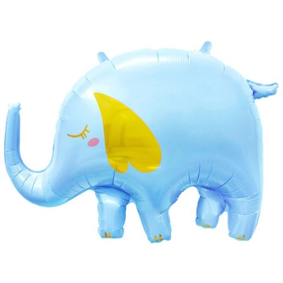 К 33 Слоник голубой / Elephant Blue / 1 шт /, Фольгированный шар 88049784