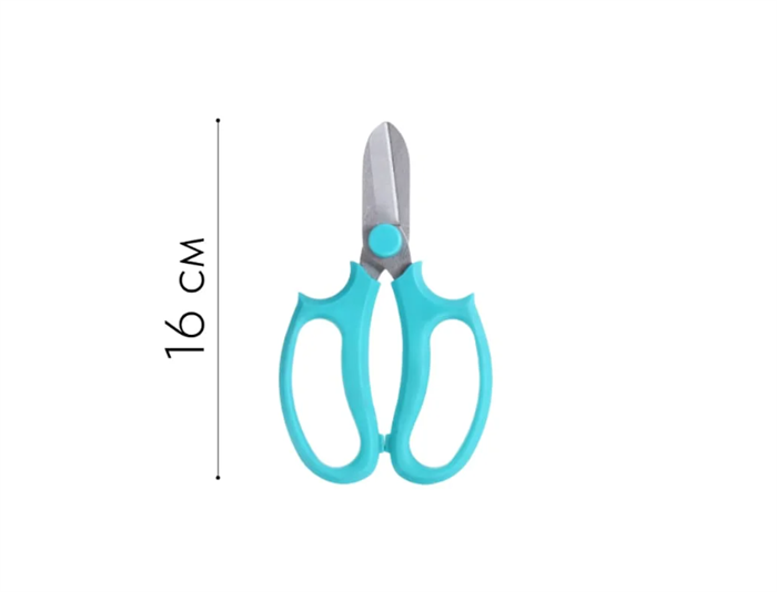 Ножницы садовые для флориста с пластиковыми ручками (16 см) Синий 20236