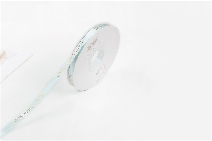 Лента шёлковая премиум «Love» (1см х 45ярд) Медный 18020