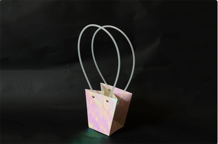 Пакет для цветов крафт «Голография» форма-1 размер M (12/12 х 8/8 х 12.5см) 10 шт, плотность 230 гр 17839