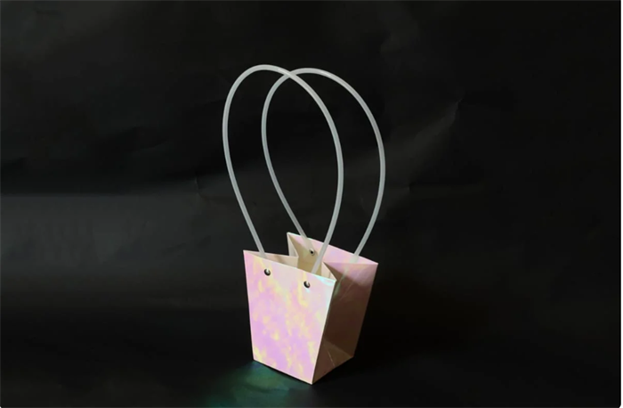 Пакет для цветов крафт «Голография» форма-1 размер S (9/9 х 6.5/6.5 х 10см) 10 шт, плотность 230 гр 18746