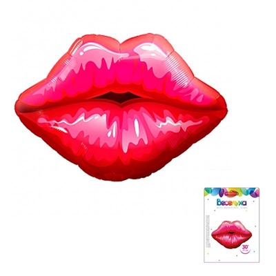 К 30 Губы в упаковке / 1 шт / Фольгированный шар 88049527