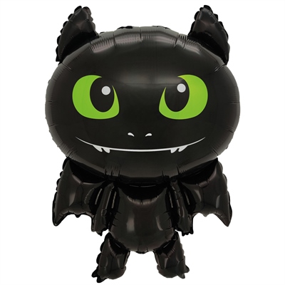 К 34 Дракончик черный  в упаковке / 1 шт /, Фольгированный шар / 88049629