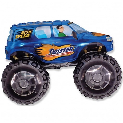 И 38 Большой внедорожник ( Синий ) / Big wheel / 1 шт /, Фольгированный шар 88049544