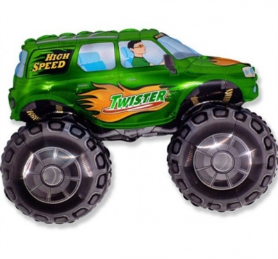 И 38 Большой внедорожник(зеленый) / Big wheel / 1 шт /, Фольгированный шар 88049733