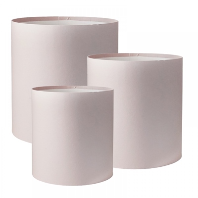 Набор коробок 3 в 1 "Премиум", цилиндр, Пудровый, 18*18, 15*15, 13*13 см / набор / 88049740