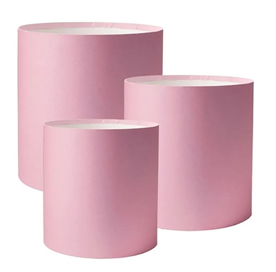 Набор коробок 3 в 1 "Премиум", цилиндр, Розовый, 18*18, 15*15, 13*13 см / набор / 88049547