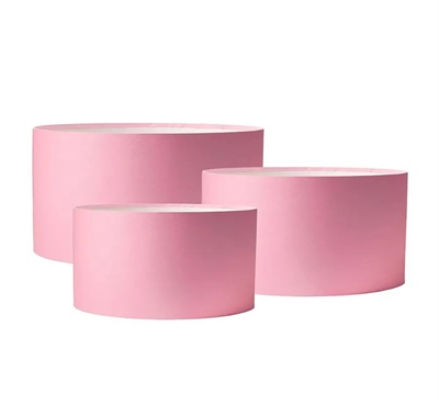 Набор коробок 3 в 1 "Премиум", цилиндр, Розовый, 25*12, 21*10, 18*8 см / набор / 88049736