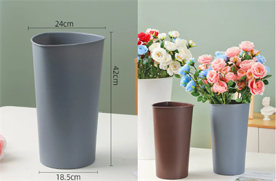 Ваза флориста треугольная горловина размер L (h=41см, верх 24см) Серый 20223