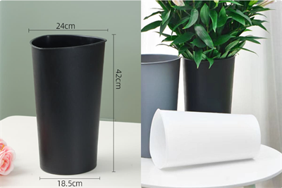 Ваза флориста треугольная горловина размер L (h=41см, верх 24см) Чёрный 20221