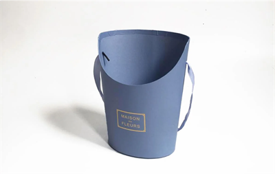 Кашпо для цветов с лентой (17x14x22cm) Голубой 01776