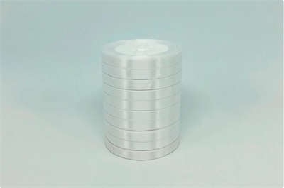 Лента атласная на пенопласте (10мм х 25ярд) Белый 01 02114