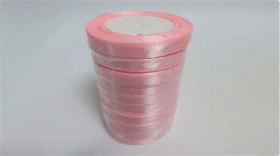 Лента атласная на пенопласте (10мм х 25ярд) Бледно-розовый 05 00003