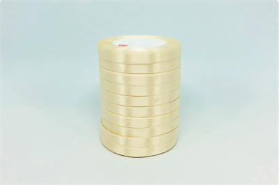 Лента атласная на пенопласте (10мм х 25ярд) Кремовый 08 02117