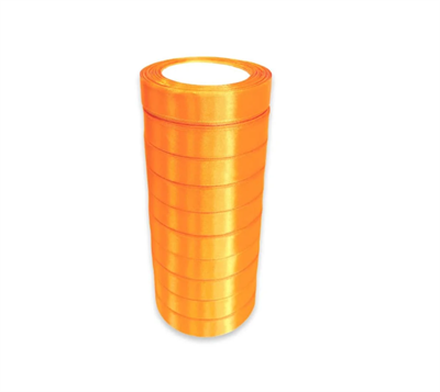 Лента атласная на пенопласте (20мм х 25ярд) Оранжевый 151 17801